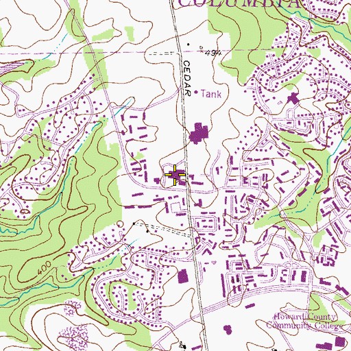 Topographic Map of Joseph Square Shopping Center, MD