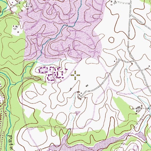Topographic Map of Lake Elkhorn Middle School, MD