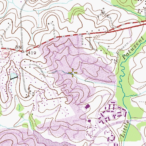 Topographic Map of Running Brook, MD