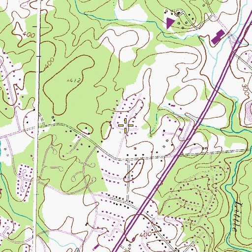 Topographic Map of Sebring, MD