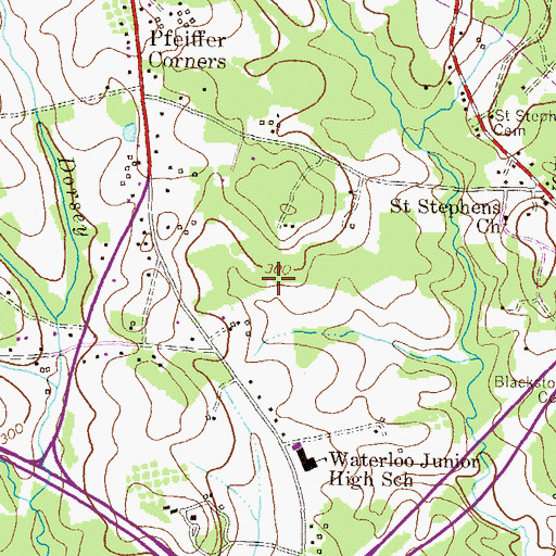 Topographic Map of Deep Run Park, MD