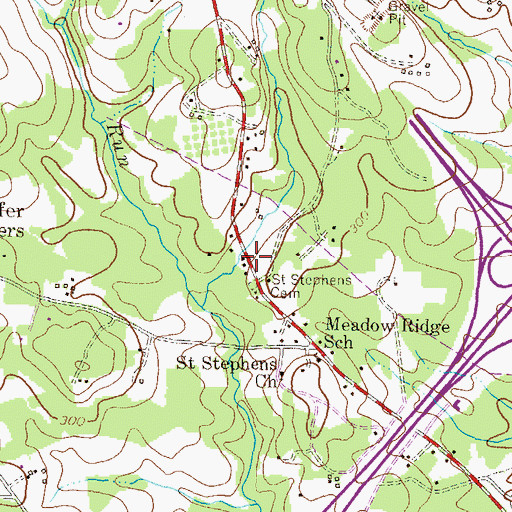 Topographic Map of Elkridge Independent Methodist Church, MD