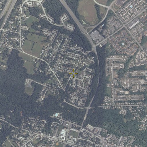 Aerial/Satellite Image of Gethsemane Baptist Church, MD