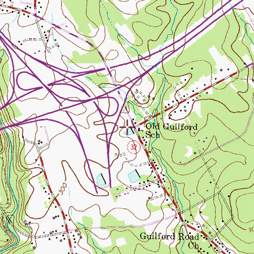 Topographic Map of Guilford Park, MD