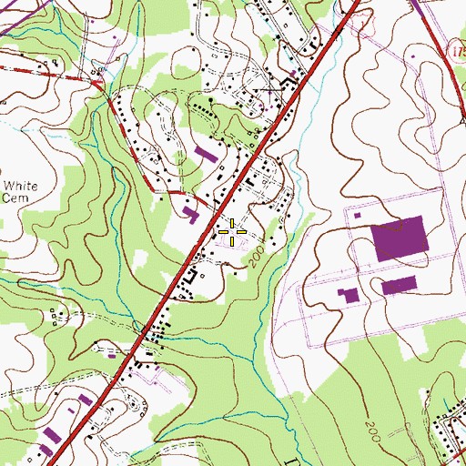 Topographic Map of Maple Trailer Park, MD