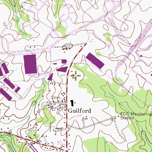 Topographic Map of Oak View Village, MD
