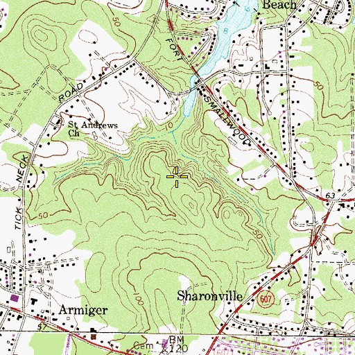 Topographic Map of Chesterfield, MD