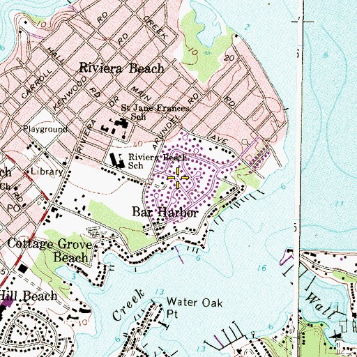 Topographic Map of Creek View, MD