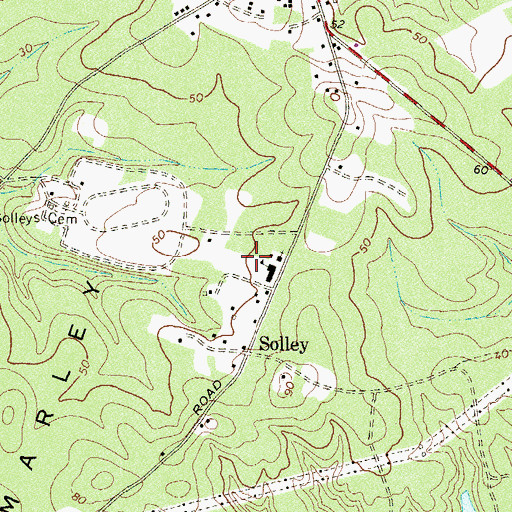 Topographic Map of Solley Elementary School, MD