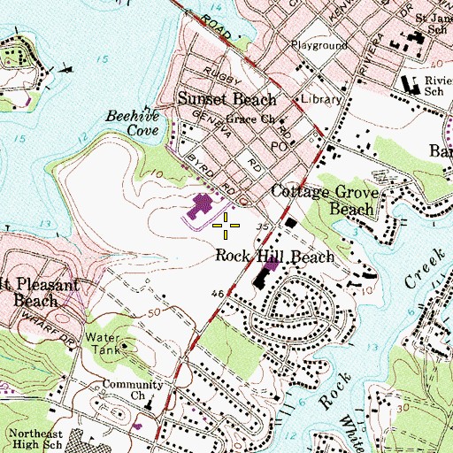 Topographic Map of Sunset Park, MD