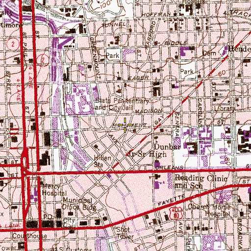 Topographic Map of Christs Institute Church, MD