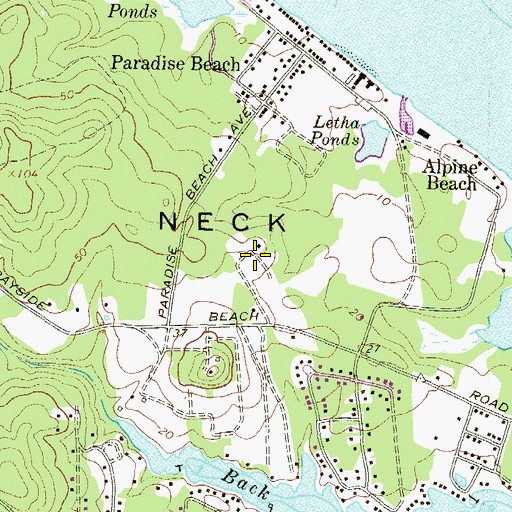 Topographic Map of Camp Kaufman, MD