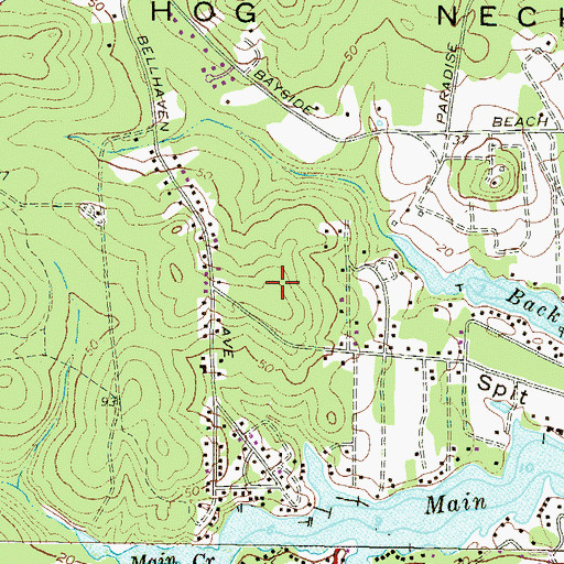 Topographic Map of Fort Smallwood Elementary School, MD