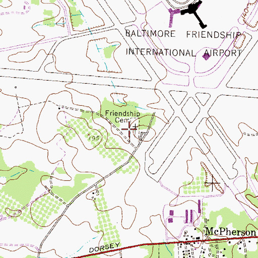 Topographic Map of Friendship Church (historical), MD