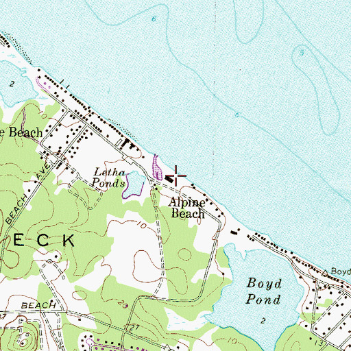 Topographic Map of Pasadena Beach, MD