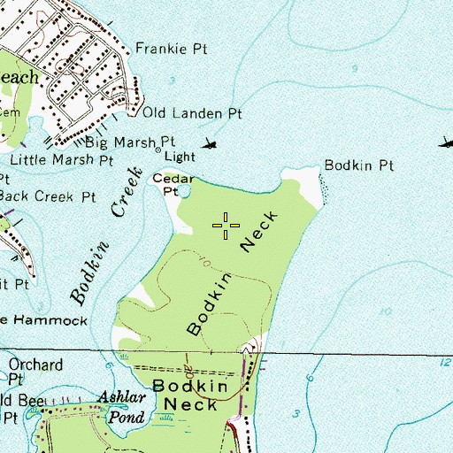 Topographic Map of Pinehurst Harbour, MD