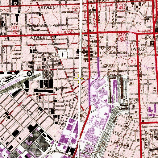 Topographic Map of Ridgelys Delight Historic District, MD