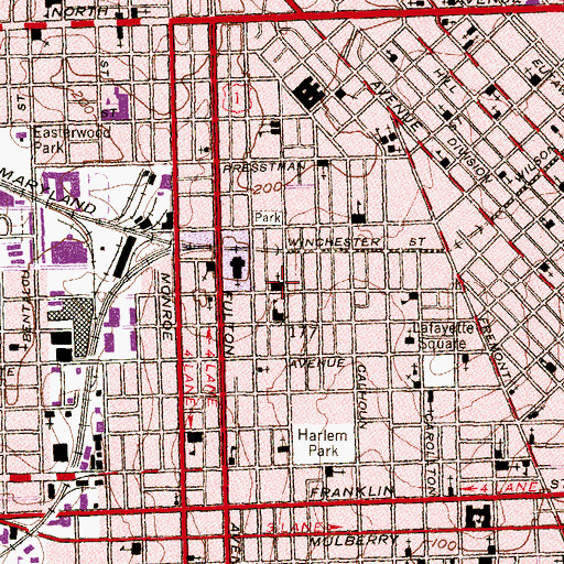 Topographic Map of Saint Lukes United Methodist Church, MD