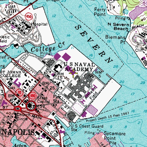 Topographic Map of Chauvenet Hall, MD