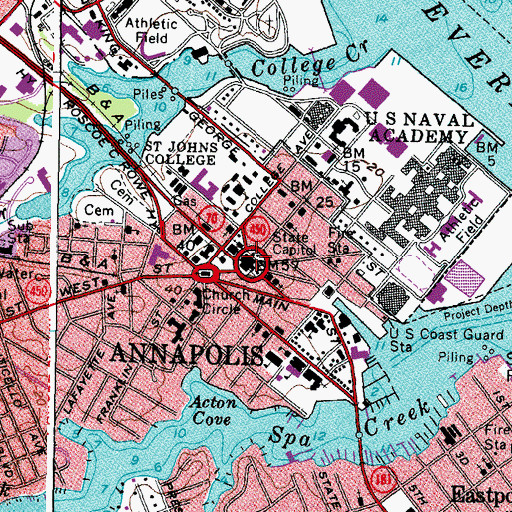 Annapolis Historic District Map Colonial Annapolis Historic District, Md