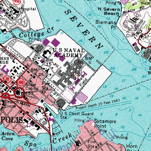 Topographic Map of King Hall, MD