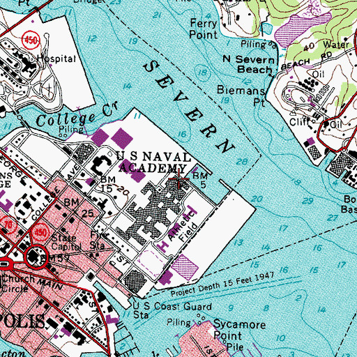 Topographic Map of Luce Hall, MD