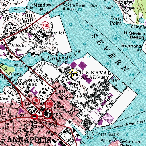 Topographic Map of Mahan Hall, MD