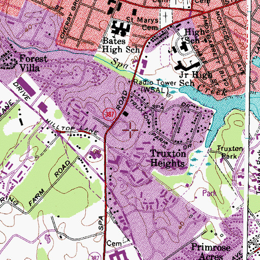 Topographic Map of Gentry, MD