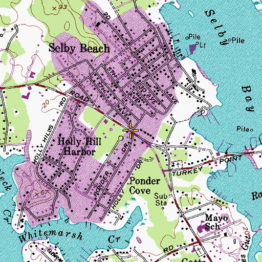 Topographic Map of Jacksons Corner, MD