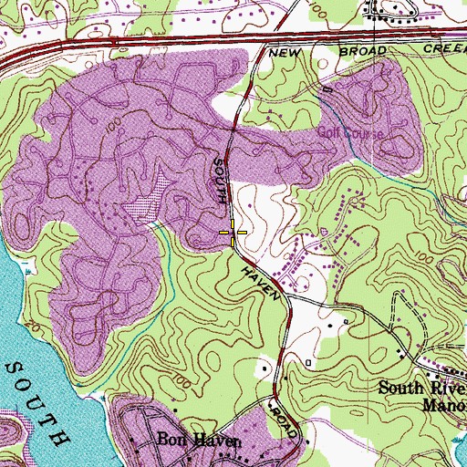 Topographic Map of Heritage Harbour, MD
