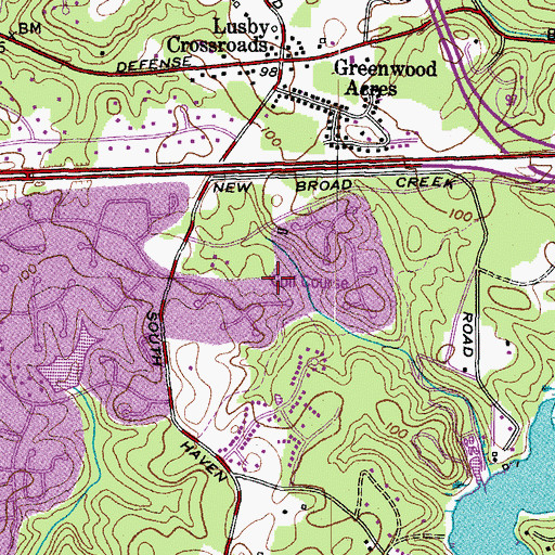 Topographic Map of Heritage Harbour Country Club, MD