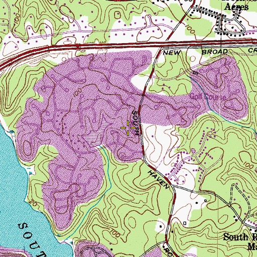 Topographic Map of Hidden Cove, MD