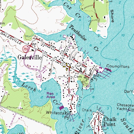 Topographic Map of Ebenezer Church (historical), MD