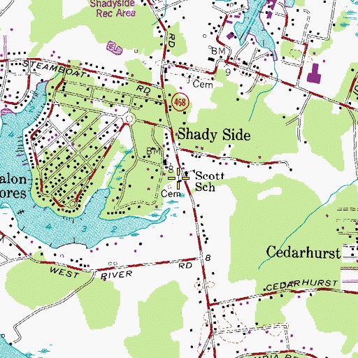 Topographic Map of Ebenezer Church (historical), MD