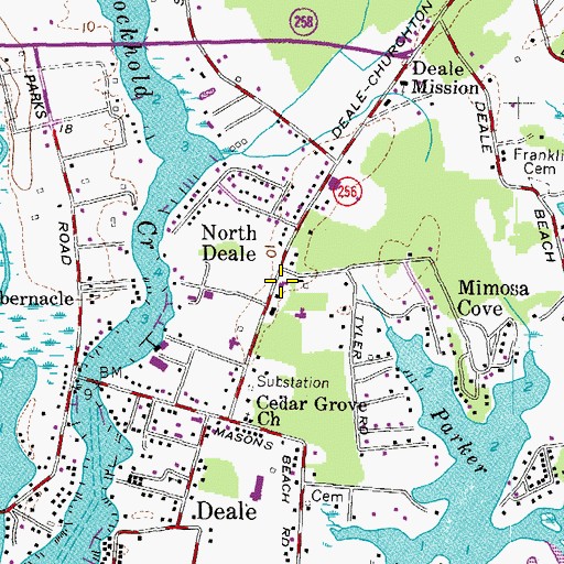 Topographic Map of First Baptist Church, MD