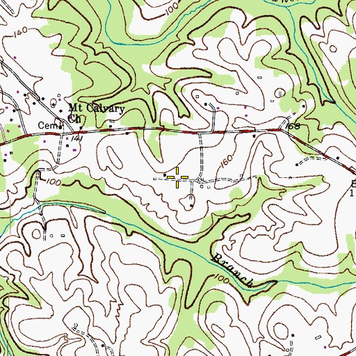 Topographic Map of Old South Country Club, MD