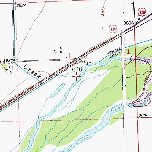 Topographic Map of Lewis Creek, CO