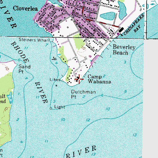 Topographic Map of Saint Josephs School (historical), MD