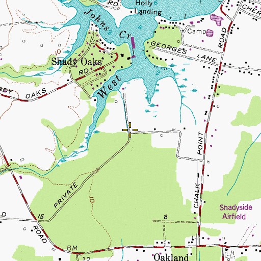 Topographic Map of West River Plantation, MD