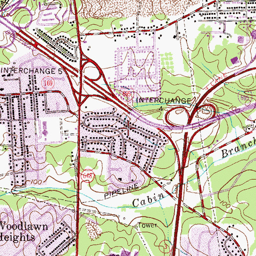 Topographic Map of Arundel Hills, MD