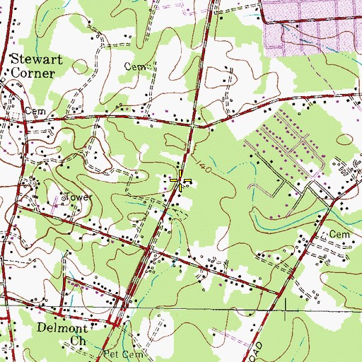Topographic Map of Colonial Manor, MD