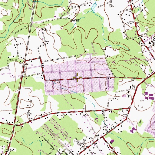 Topographic Map of Elmhurst, MD