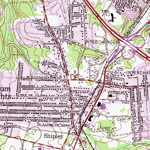 Topographic Map of Saint John Lutheran Church, MD