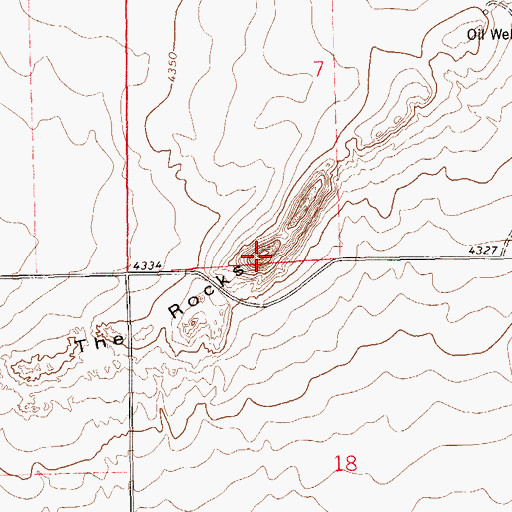 Topographic Map of The Rocks, CO