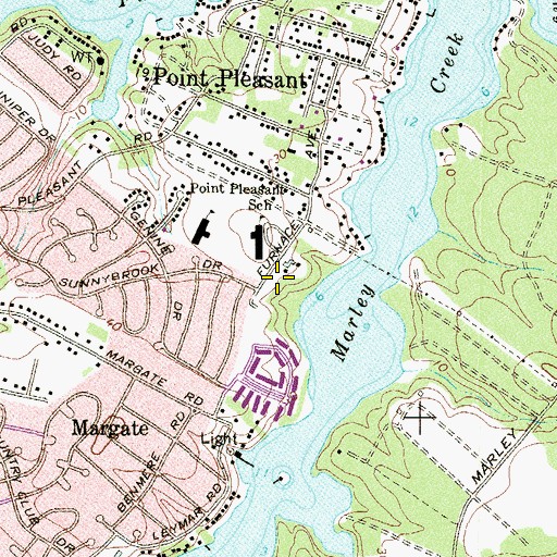 Topographic Map of Church of the Good Shepherd, MD