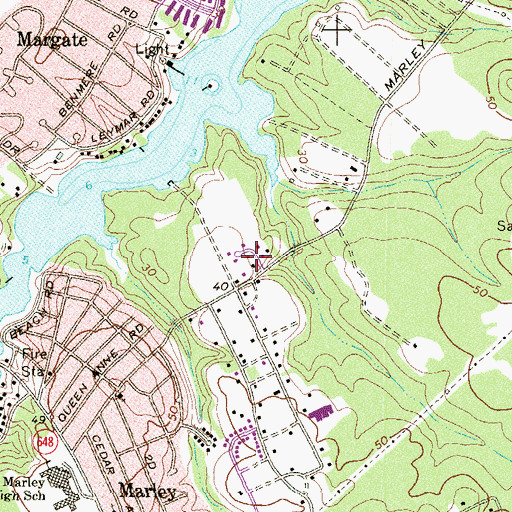 Topographic Map of Phyllis Estates, MD