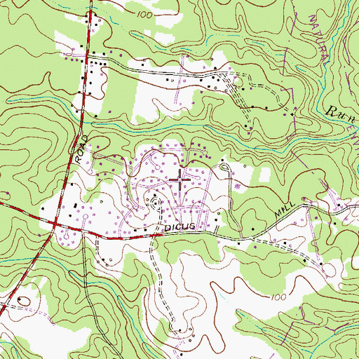 Topographic Map of Aurora Hills, MD