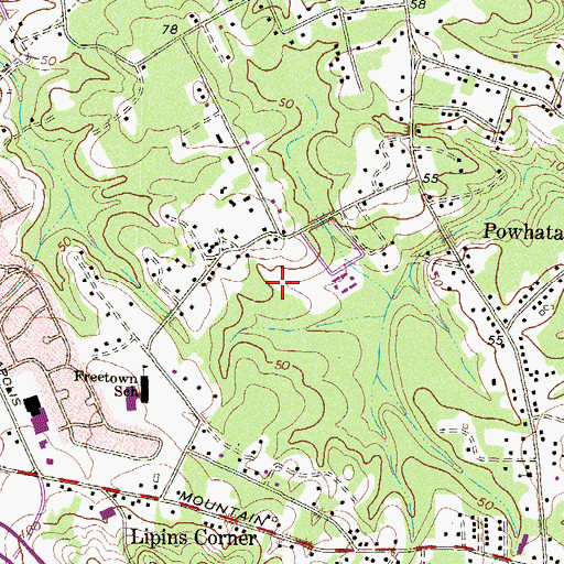 Topographic Map of Bellomachre Special School, MD