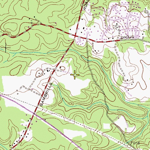 Topographic Map of Bretton Woods, MD