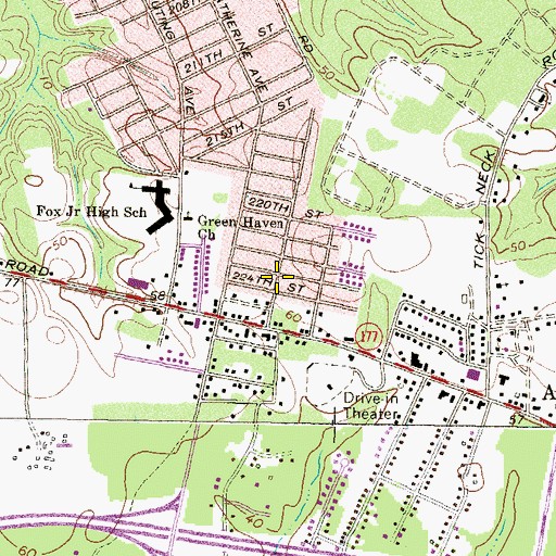 Topographic Map of Dunbrook, MD